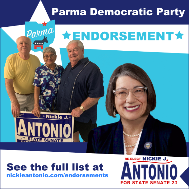 Parma Democratic Party endorses State Senator Nickie J. Antonio in 2022